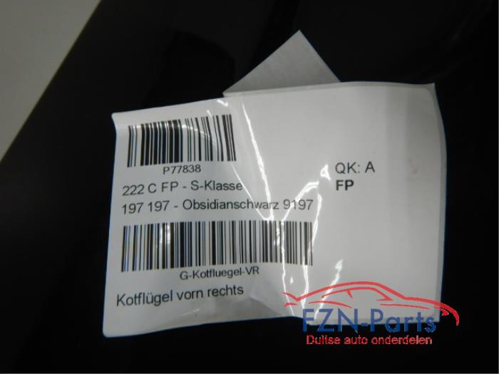 Mercedes-Benz S-Klasse W222 Spatscherm Zijscherm Rechts