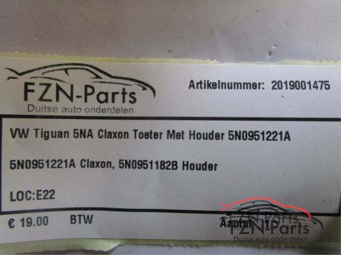 VW Tiguan 5NA Claxon Toeter Met Houder