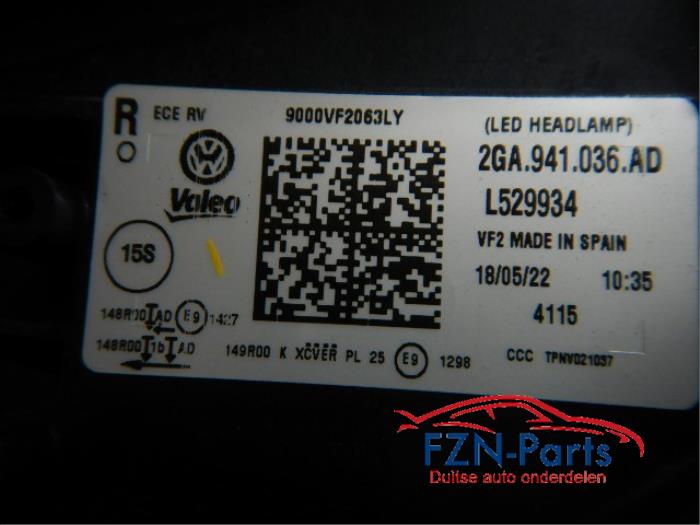 VW T-Roc 2GA Facelift Koplamp IQ-LED Rechts