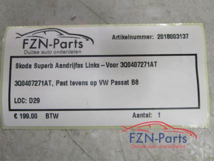 Aandrijfas links-voor Skoda Superb (22724645)