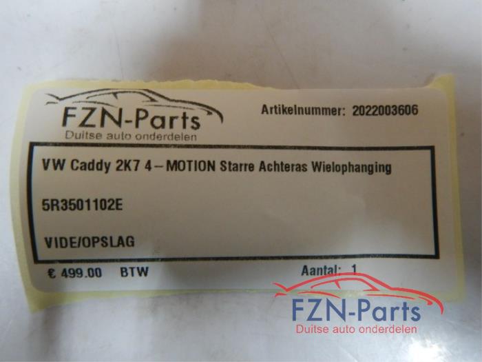 VW Caddy 2K7 4-Motion Starre Achteras Wielophanging