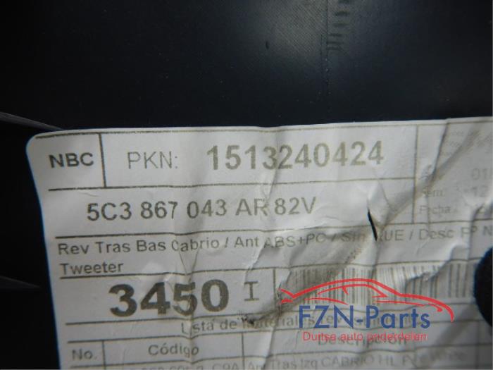 VW Beetle Cabrio 5C3 Deurpanelen Set Wit