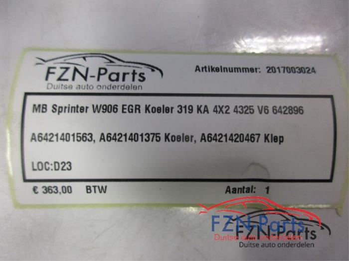 EGR koeler Mercedes Sprinter (22739883)