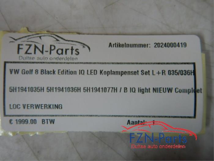 VW Golf 8 Black Edition IQ LED Koplampenset Set L + R