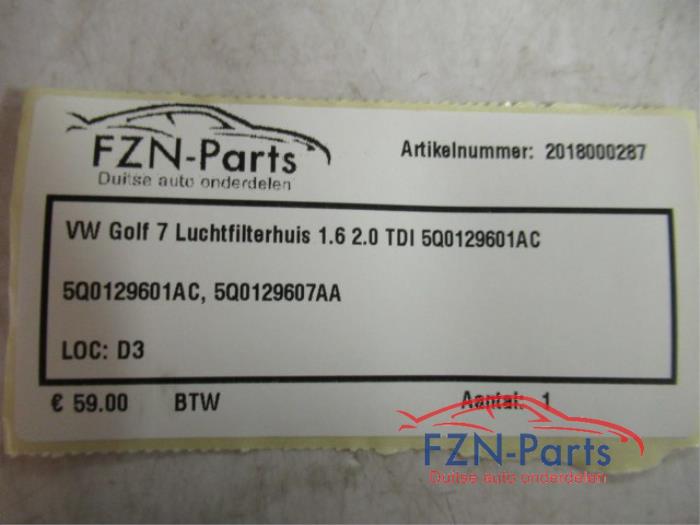 VW Golf 7 Luchtfilterhuis 2.0 TDI
