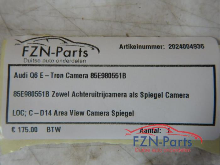 Audi Q6 85E E-Tron Camera