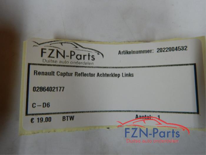 Renault Captur Reflector Achterklep Links
