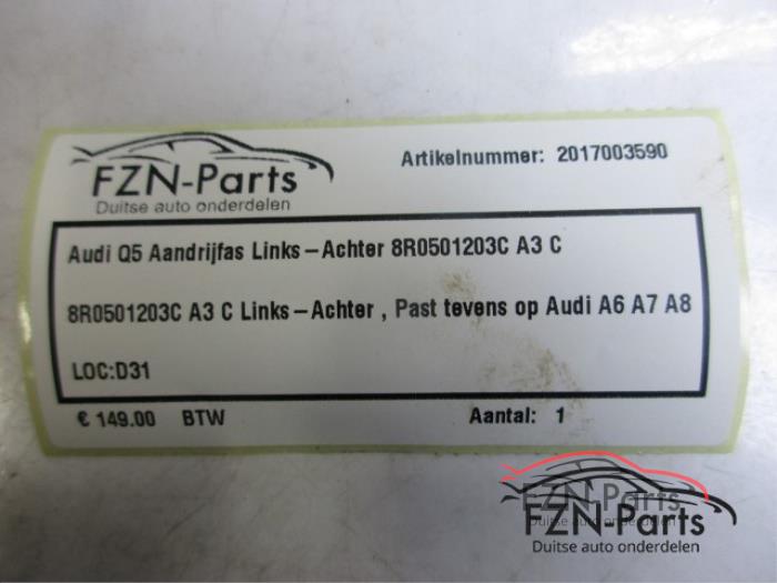 Audi Q5 Aandrijfas Links-Achter