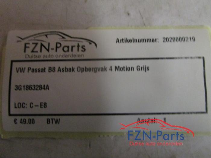 VW Passat B8 Asbak Opbergvak 4 Motion Grijs