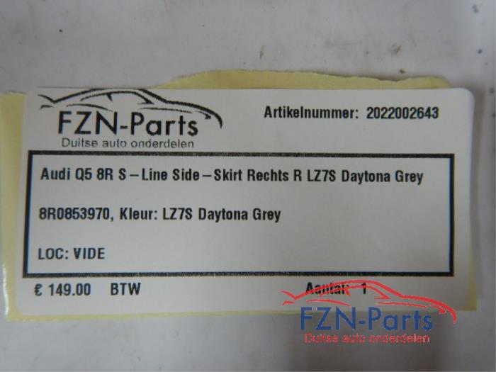 Audi Q5 8R S-Line Sideskirt Rechts R LZ7S Daytona grey