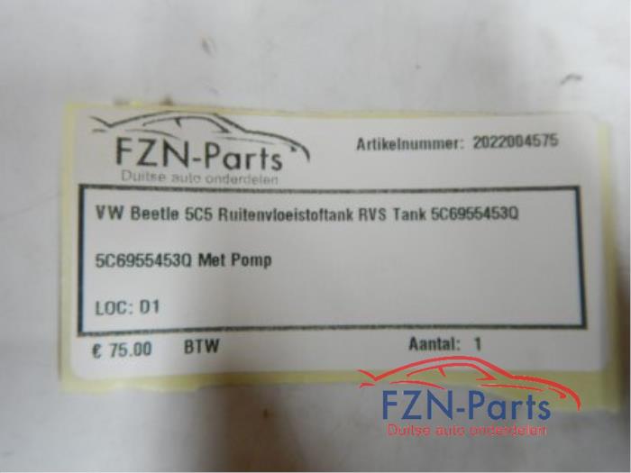 Ruitensproeiertank voor Volkswagen Beetle (22744019)