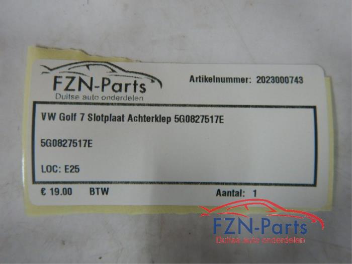 Slotplaat voor Volkswagen Golf (22744089)