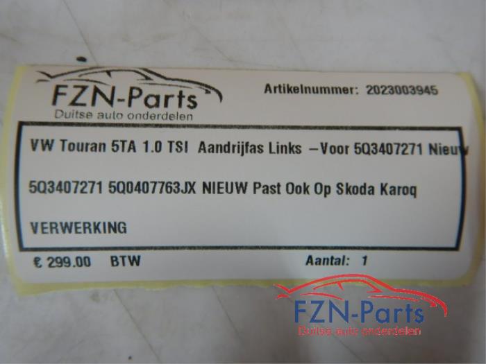 Aandrijfas links-voor Volkswagen Touran (22725156)