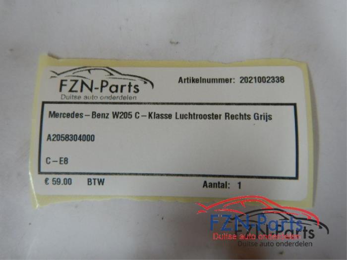 Mercedes-Benz W205 C-Klasse Luchtrooster Links Grijs