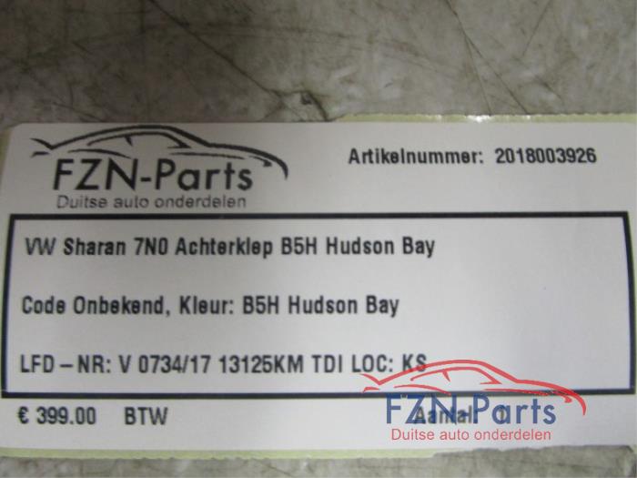 Achterklep Volkswagen Sharan (22743898)