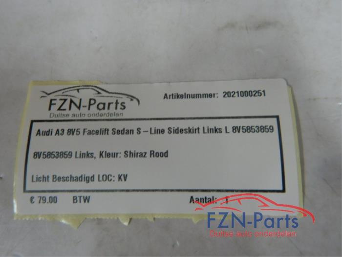 Audi A3 8V5 Facelift Sedan S-Line Sideskirt Links L