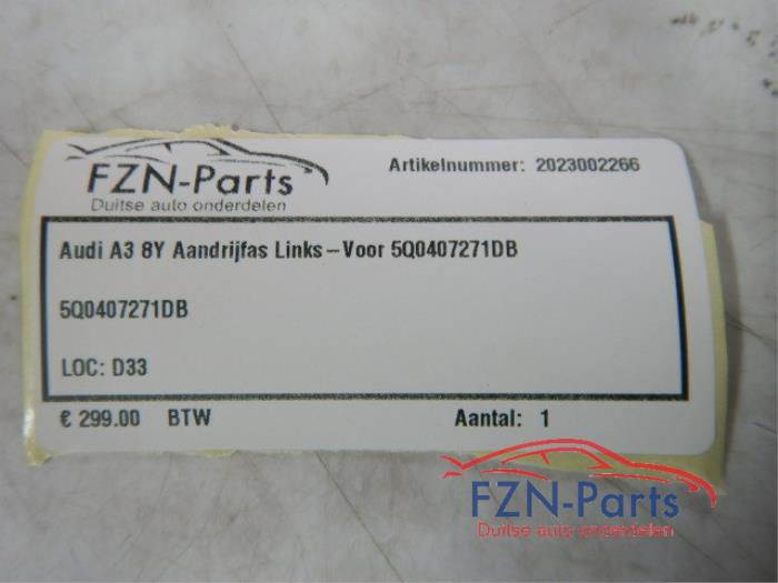 Audi A3 8Y Aandrijfas Links-Voor