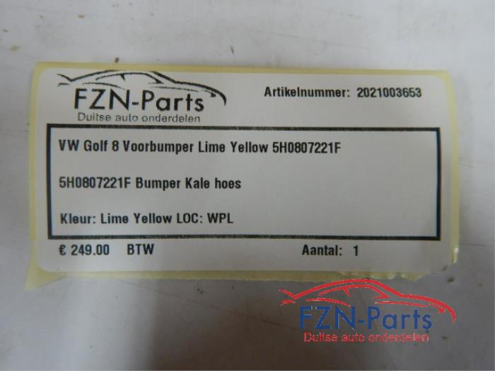 VW Golf 8 Voorbumper Lime Yellow