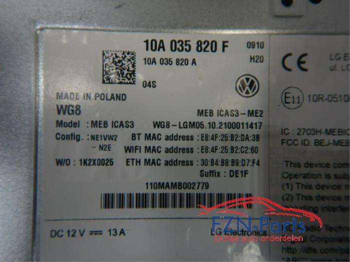 VW ID4 Regelapparaat Radio Navigatie