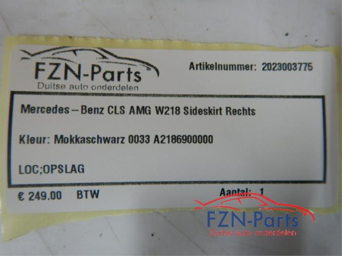 Mercedes-Benz CLS AMG W218 Sideskirt Rechts Kleur: Mokkaschwarz 033