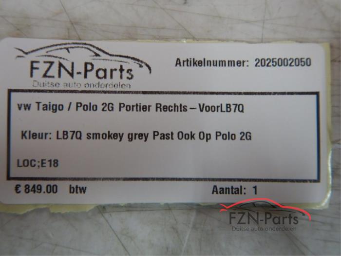Portier 4Deurs rechts-voor Volkswagen Taigo (22723039)
