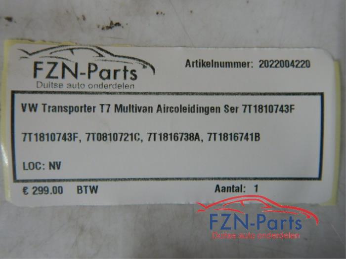 VW Transporter T7 Multivan Aircoleidingen Set