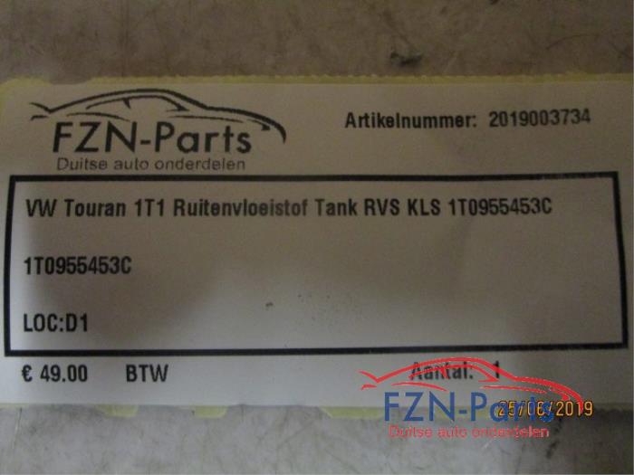 Ruitensproeiertank voor Volkswagen Touran (22738879)