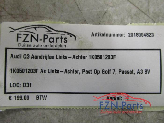 Aandrijfas links-achter Audi Q3 (22725236)