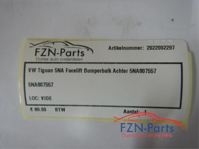VW Tiguan 5NA Facelift Bumperbalk Achterzijde