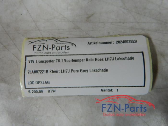 VW Transporter T6.1 Voorbumper Kale Hoes LH7J Lakschade Kleur: LH7J Pure Grey