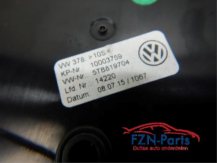 VW Touran 5TA Dashboard Inlegset Hoogglans Zwart