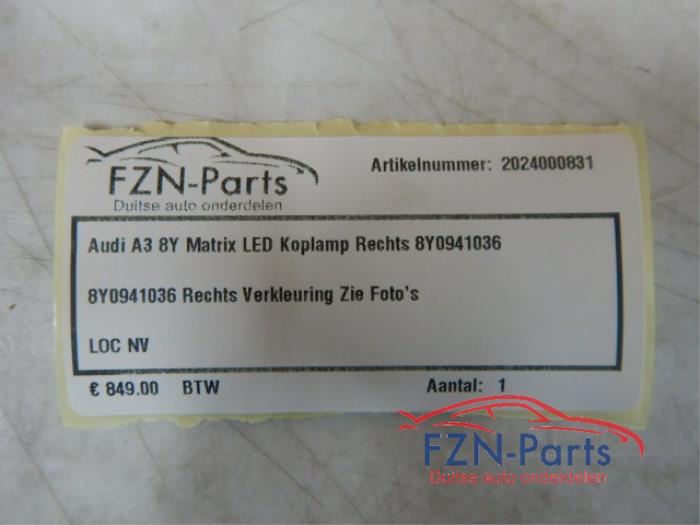 Audi A3 8Y Matrix LED Koplamp Rechts