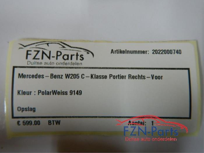 Portier 4Deurs rechts-voor Mercedes C-Klasse (22723053)