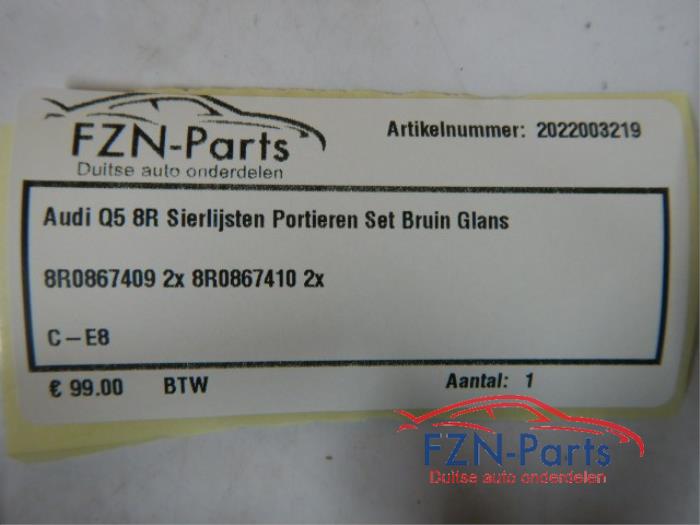 Audi Q5 8R Sierlijsten Portieren Set Bruin Glans