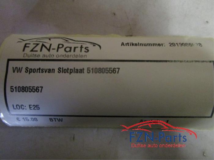 Slotplaat voor Volkswagen Golf Sportsvan (22741085)