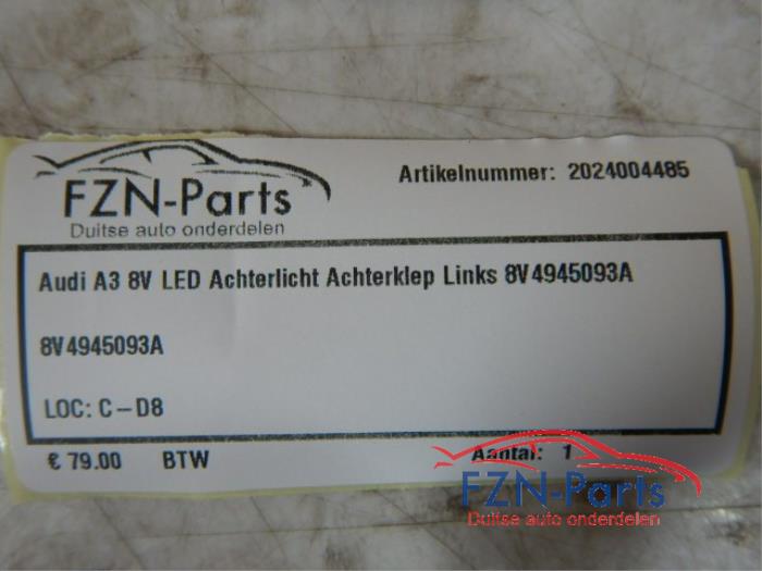 Achterlicht links Audi A3 (22725049)