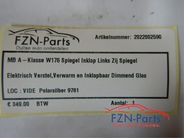 Mercedes-Benz A-Klasse W176 Spiegel Inklap Links
