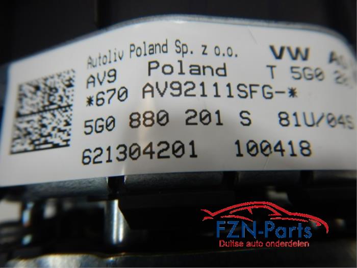 VW Golf 7 Stuurairbag met lichte schade