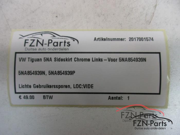 VW Tiguan 5NA Sideskirt Chrome Links-voor
