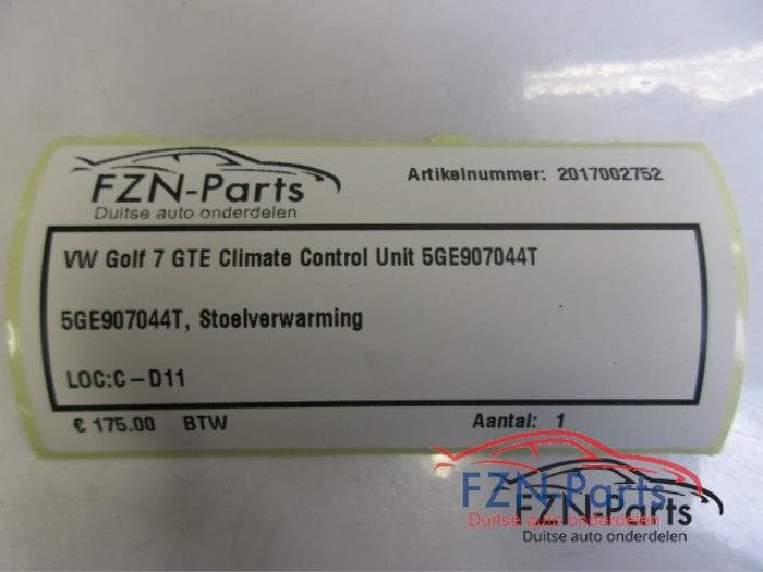 VW Golf 7 GTE Climate Control Unit
