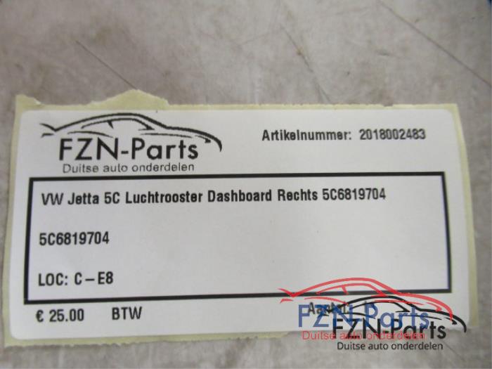 Luchtrooster Dashboard Volkswagen Jetta (22735846)