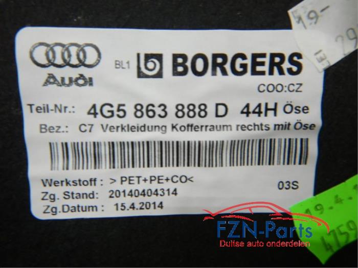 Bekleding bagageruimte Audi A6 (22744344)
