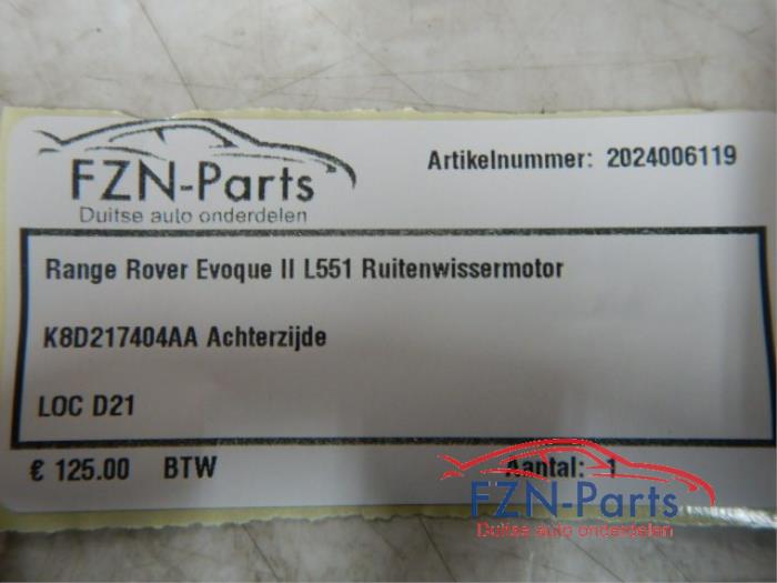 Ruitenwisserarm achter Landrover Evoque (22738259)