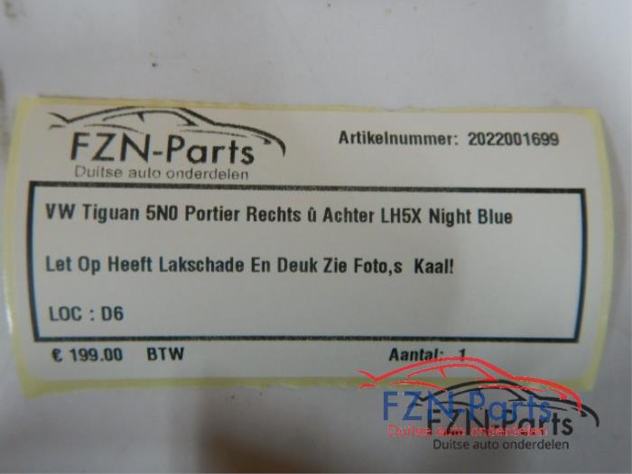 Portier 4Deurs rechts-achter Volkswagen Tiguan (22723894)