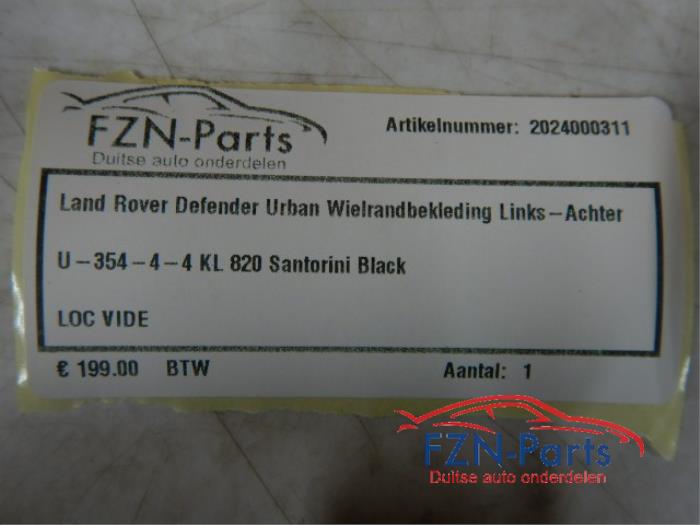 Land Rover Defender Urban Wielrandbekleding Links-achter U-