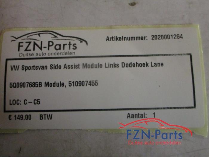 VW Sportsvan Side Assist Module Links Dodehoek sensor
