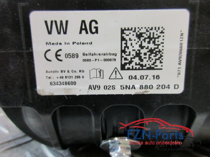 Airbag set + dashboard Volkswagen Golf (22727722)