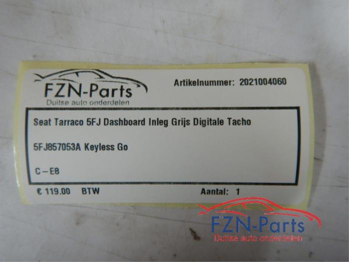 Seat Tarraco 5Fj Dashboard Inleg Grijs Digitale tacho