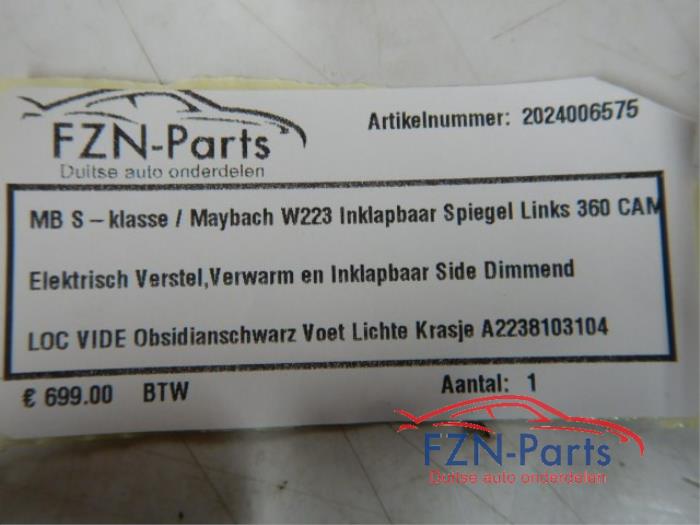 Mercedes-Benz S-Klasse / Maybach W223 Spiegel Links Inklapbaar