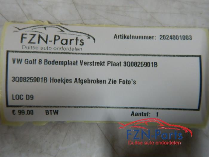 VW Golf 8 Bodemplaat Verstrekt Plaat